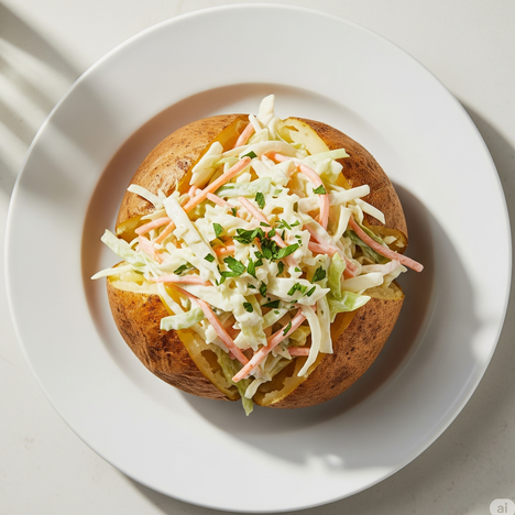 Baked Potato With Coleslaw 