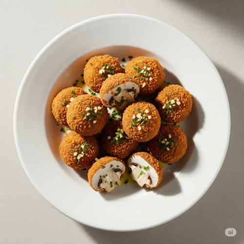 Garlic Mushrooms With Cheese 